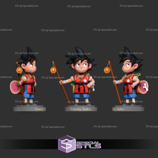 giovane Goku 3d Stampa pronto fan art 3d print model - Mito3D