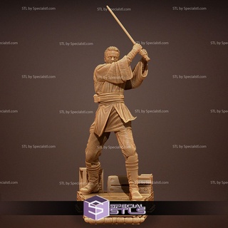 young obi wan battle starwars 3d printing figurine 3d print model - Mito3D