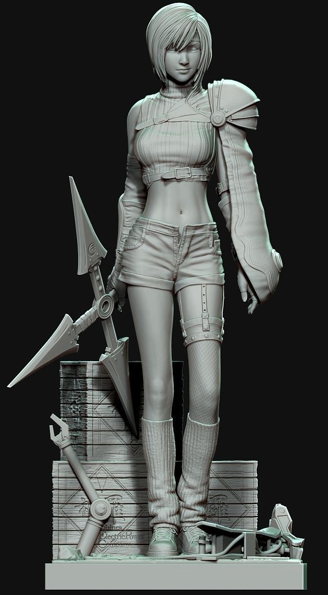 yuffie kisaragi v2 fantasia 7 3D print model - Mito3D