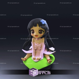 yui chibi 3d impression figurine épée art ligne stl dossiers 3d print model - Mito3D
