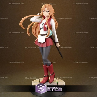 yuuki asuna 3d printing figurine v3 sword art online stl files 3d print model - Mito3D