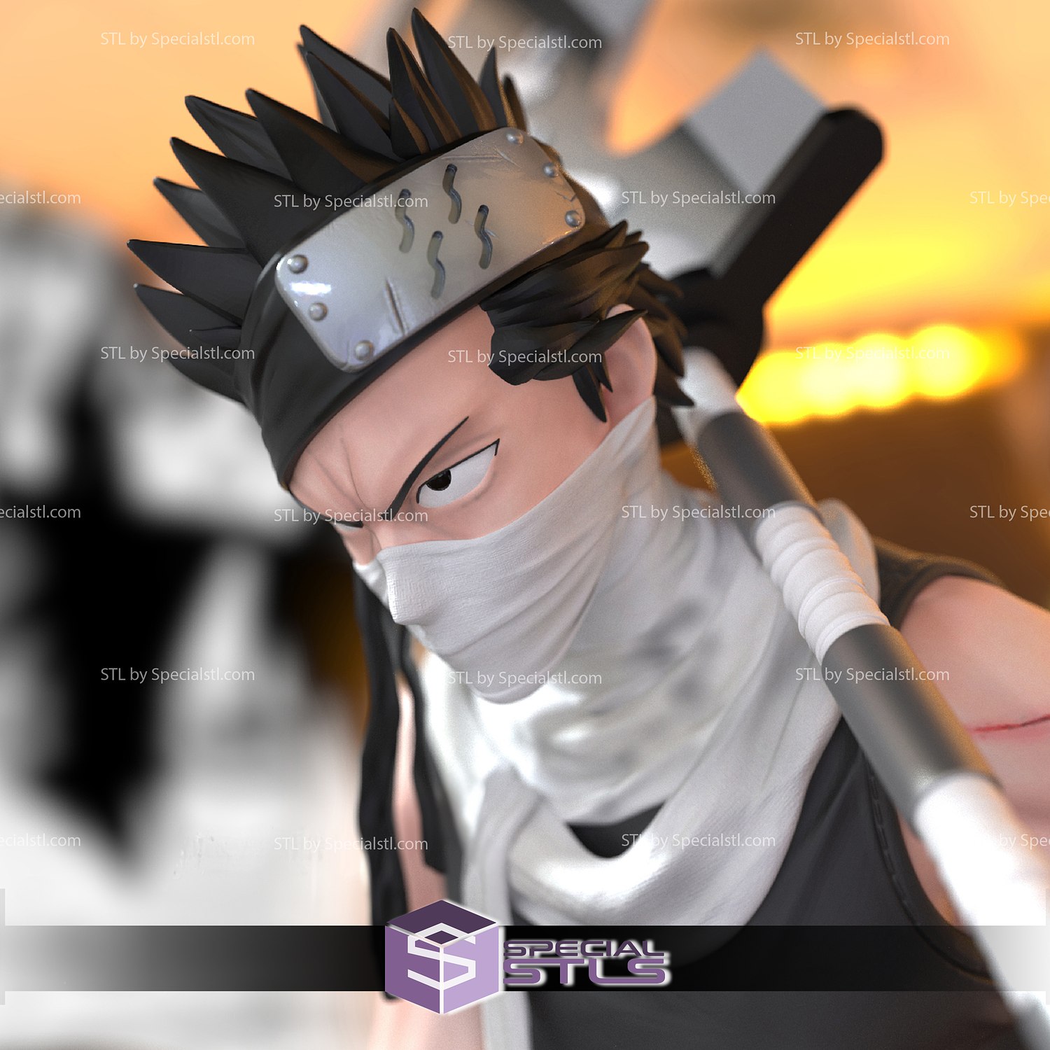 Zabuza Momochi fracasso naruto pronto 3d impressão 3D print model - Mito3D