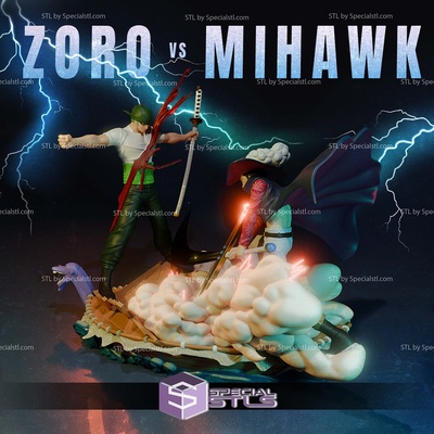 zoro mihwak battaglia 3d stampa modelli speciale mihawk 3d print model - Mito3D