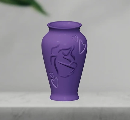 'a mother's love' decorative vase - 3d by filamentalprintworks on thangs 3d print model - Mito3D