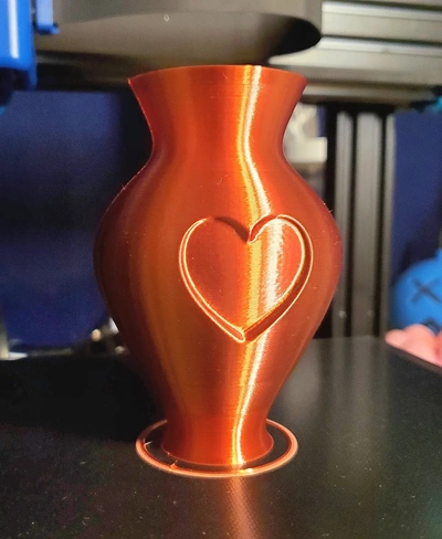 'twin hearts' decorative vase valentine's day home decor - 3d by filamentalprintworks on thangs hobbies & leisure garden interior vases love hearts heart flowers pens pretty container storage romance romantic two gift idea thoughtful valentines 3d print model - Mito3D