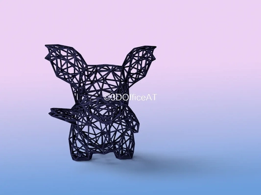 030 nidorine pokémon filaire figure 3d by 3dofficeat 3d print model - Mito3D