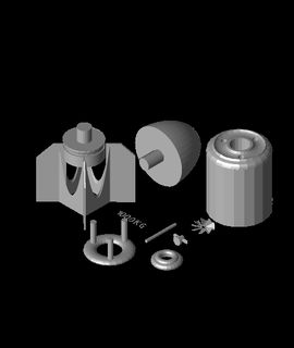 1000 quilograma bomba 3d modelo Foymike 3d print model - Mito3D