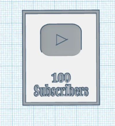 100 subscriber play button - 3d by owendurand2010 on thangs 3d print model - Mito3D
