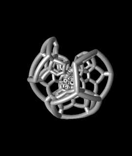 120 cell escultura entrelazando anillo 3d print model - Mito3D