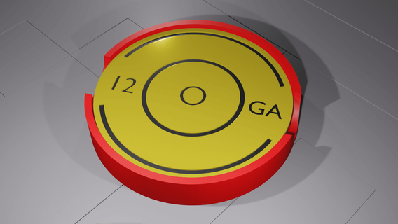 12 gauge shotgun shell coaster holder - cl printing 3d print model - Mito3D