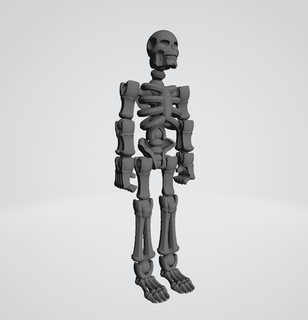 15-pieces snap-together toy skeleton assembly - yaliyada 3d print model - Mito3D