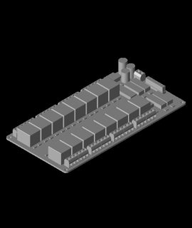 16 channel Relais Tafel Attrappe Lehrmodell Simulation Kleinkopf Geräte 3d print model - Mito3D