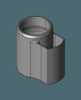 16oz dice tower cup w basic handle - glytch 3d print model - Mito3D