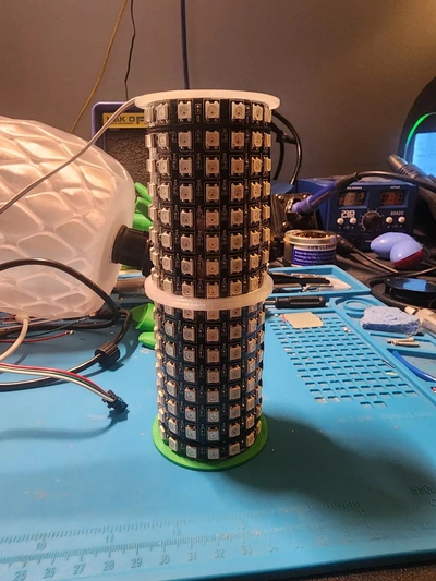16x16 led matrix support ring cylinders - 3d by nordicsquatch on thangs 3d print model - Mito3D