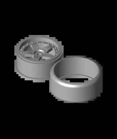 1 10 scala rc deriva ruota pneumatico 3d by dr on grazie 3d print model - Mito3D