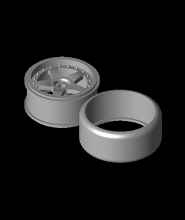 1 10 escala rc deriva rueda neumático div 3d print model - Mito3D