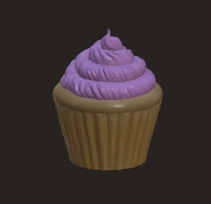 1 year printiversary cupcake - 3d by filamentalprintworks on thangs food mini cake baking baked treat bakery frosting frosted icing celebrate anniversary 3d print model - Mito3D
