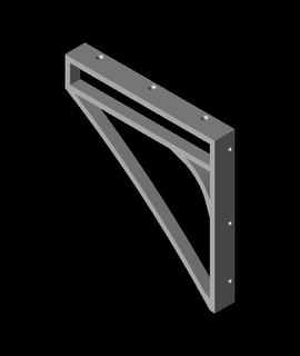 2-way parametric shelf bracket 3d print model - Mito3D