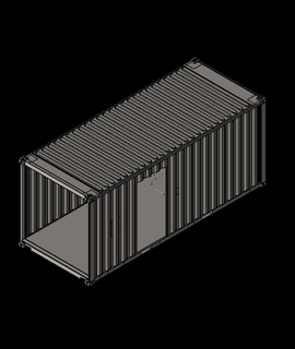 20-foot shipping container door 3d model thangs 3d print model - Mito3D