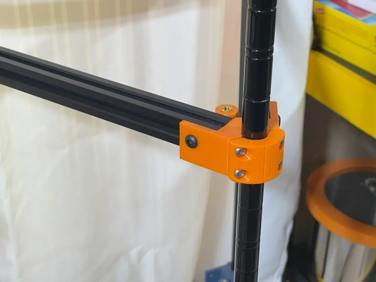 2020 extrusion to 16mm post - 60deg bracket 3d by bubsbuilds on thangs 3d print model - Mito3D