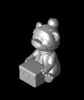 2020 polar Urso ornament mascarar 3d print model - Mito3D