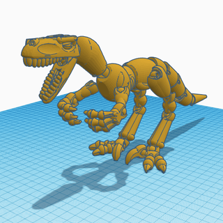 24 pieces snap together brinquedo t rex montagem liyada 3d print model - Mito3D