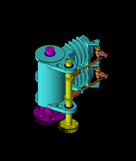 2 cylinder engine 3d model ashuaman thangs 3d print model - Mito3D