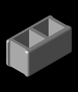 2 polegada blocos concreto 3d modelo b render 3d print model - Mito3D