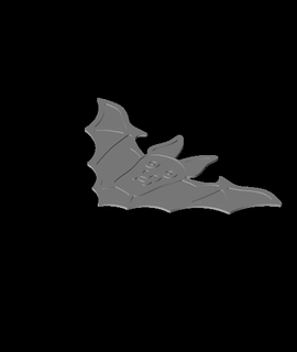 2d pipistrello Halloween decorazioni animali 3d print model - Mito3D