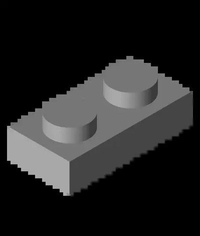 2x1 plat lego brique 3d by dr 3d print model - Mito3D