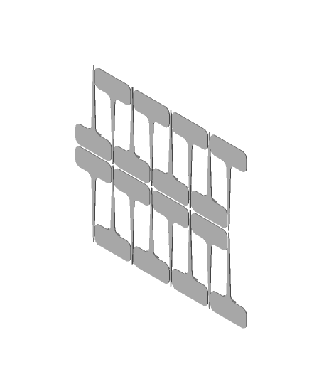 2x8 bitki işaretçilerstl byja 3D print model - Mito3D