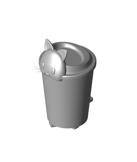 3d coffee cat model cutekat thangs 3D print model - Mito3D