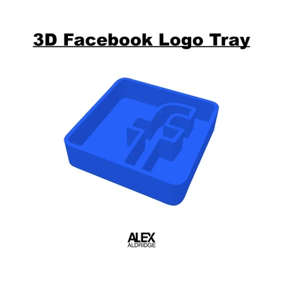 3d facebook logo tray - by s0urceduty on thangs 3d print model - Mito3D