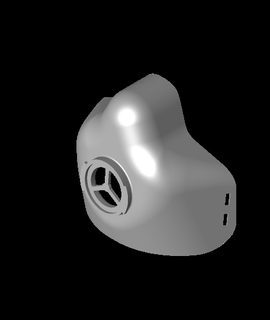 3d imprimible máscara respirador mod filtro v5 modelo gracias 3d print model - Mito3D