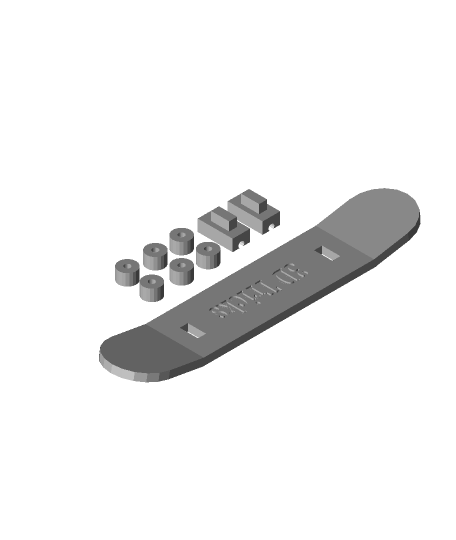 3d Trick Boardstl Modell Schwindel danke 3D print model - Mito3D