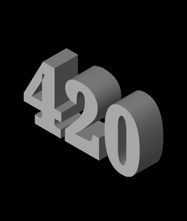 420 logo callumsr6 3d print model - Mito3D