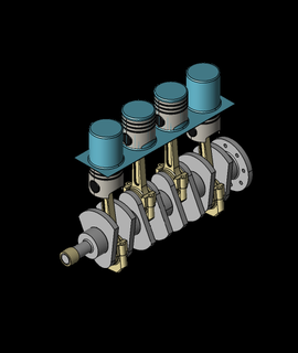 4 Zylinder Motor 3d Modell srikarkv danke 3d print model - Mito3D