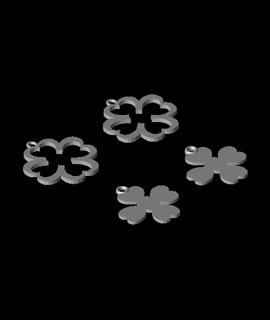 4 leaf clover earrings kaylee2011 Arts & Entertainment 3d print model - Mito3D