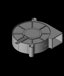 50mm centrífugo 30mm axial adaptador 3d modelo gracias 3d print model - Mito3D