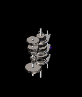 5speed trasmissione riduttore 3d print model - Mito3D