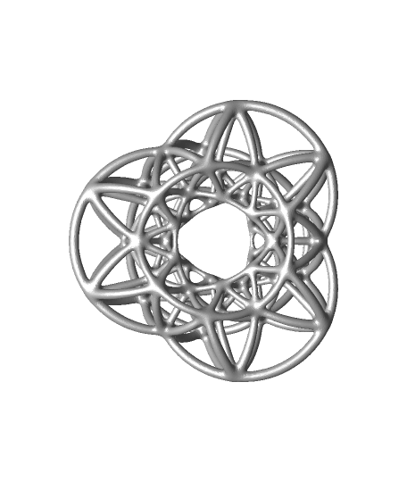 600-cell central ringsstl 3D print model - Mito3D