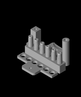 6 canal vacío aspirador limpieza 3d print model - Mito3D