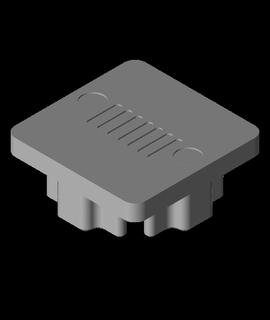 8020 1 extrusão endcap jipe grade 3d modelo 3d print model - Mito3D
