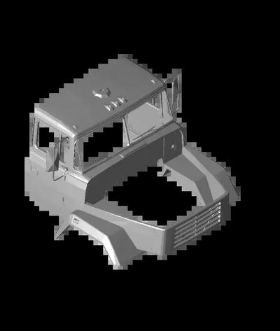 8 cab body frontstl - 3d by night on thangs 3d print model - Mito3D