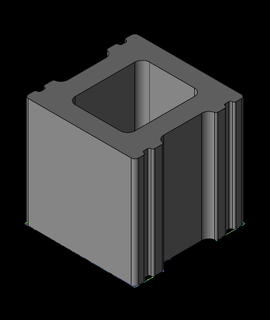 8in cinder block 3d model thangs 3d print model - Mito3D