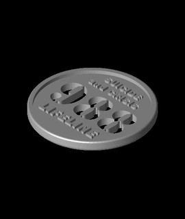 988 corda salvamento moeda kcwarthog 3d print model - Mito3D
