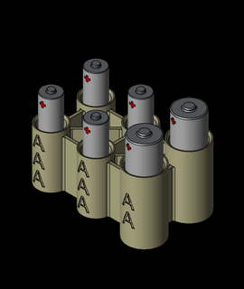 aa aaa batería soporte 3d modelo pxor gracias 3d print model - Mito3D