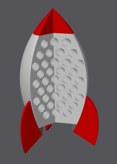 aaa battery holder rocket - 3d by quasarcon on thangs 3d print model - Mito3D