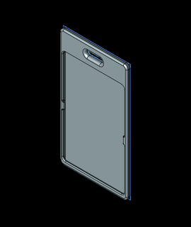 accesso distintivo titolare supporto single lato 3d print model - Mito3D