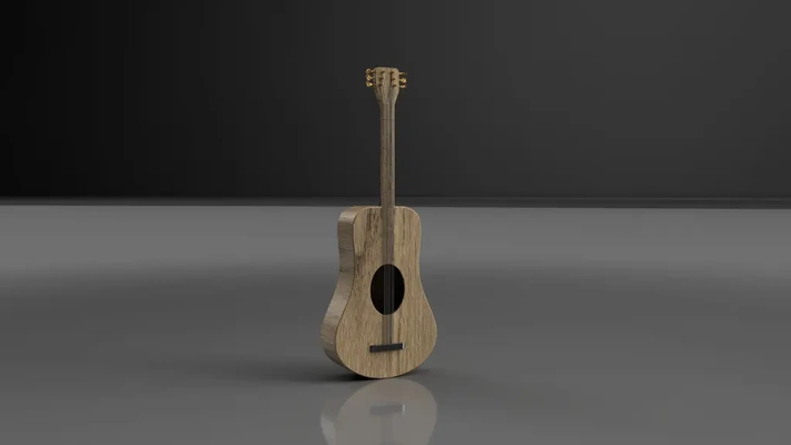 acoustic guitar model - 3d by silasclough on thangs 3d print model - Mito3D